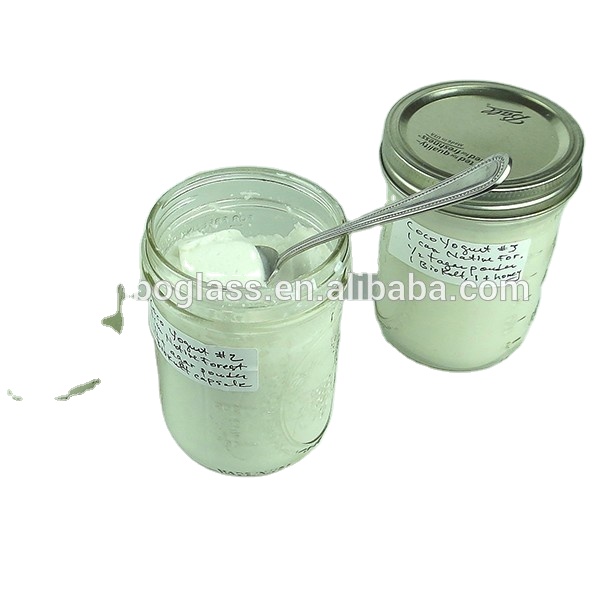 Whole sale 4oz, 8oz, 12oz, 16oz, 32oz glass mason jars with metal lid