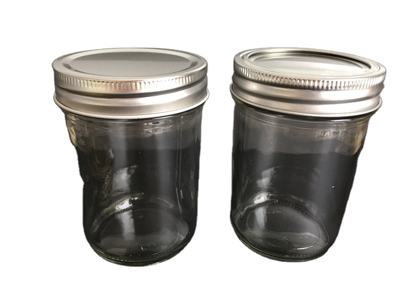 Whole sale 4oz, 8oz, 12oz, 16oz, 32oz glass mason jars with metal lid