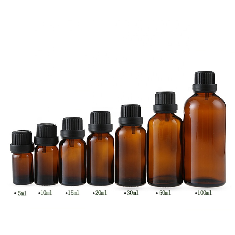 Whole sale 5ml 10ml 15ml 20ml 30ml 50ml 100ml amber essential oil bottle