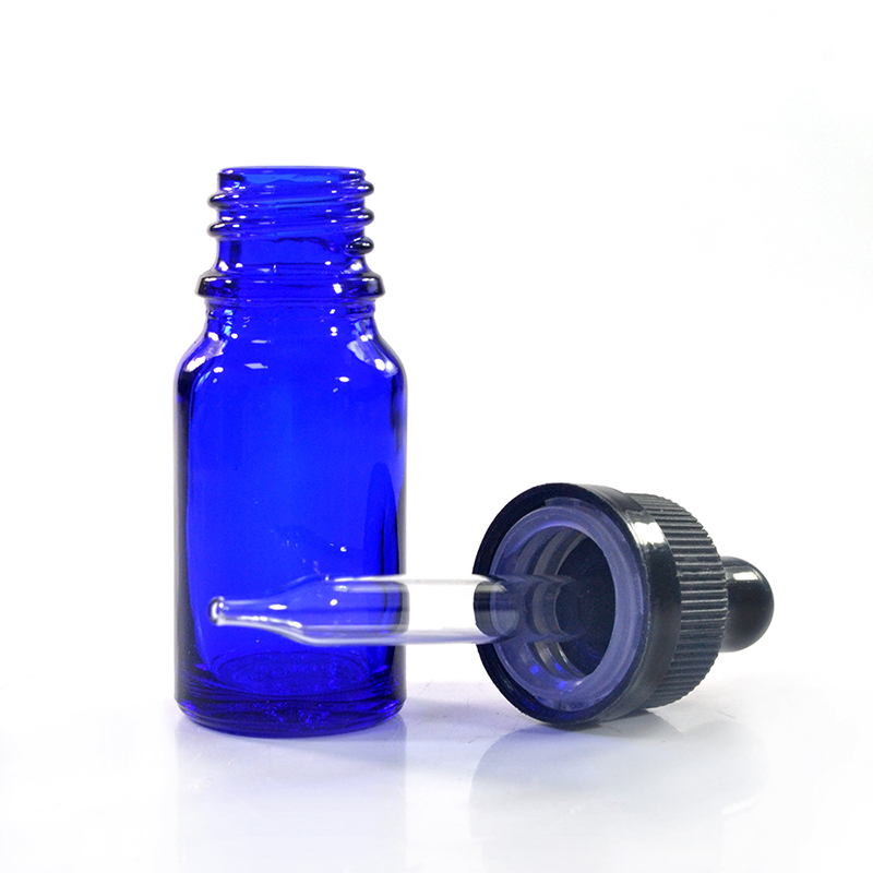Whole sale essential oil packaging 5ml 10ml 15ml 20ml 30ml 50ml 100ml clear amber green blue glass dropper bottle