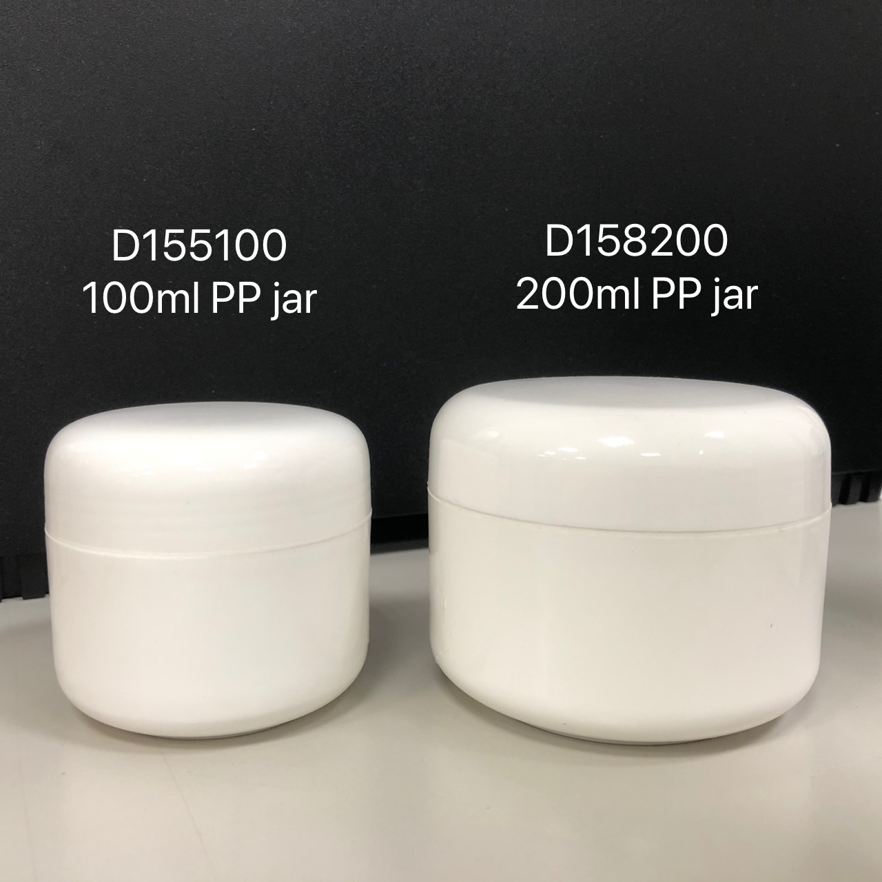 Whole size round double wall cosmetic cream jar