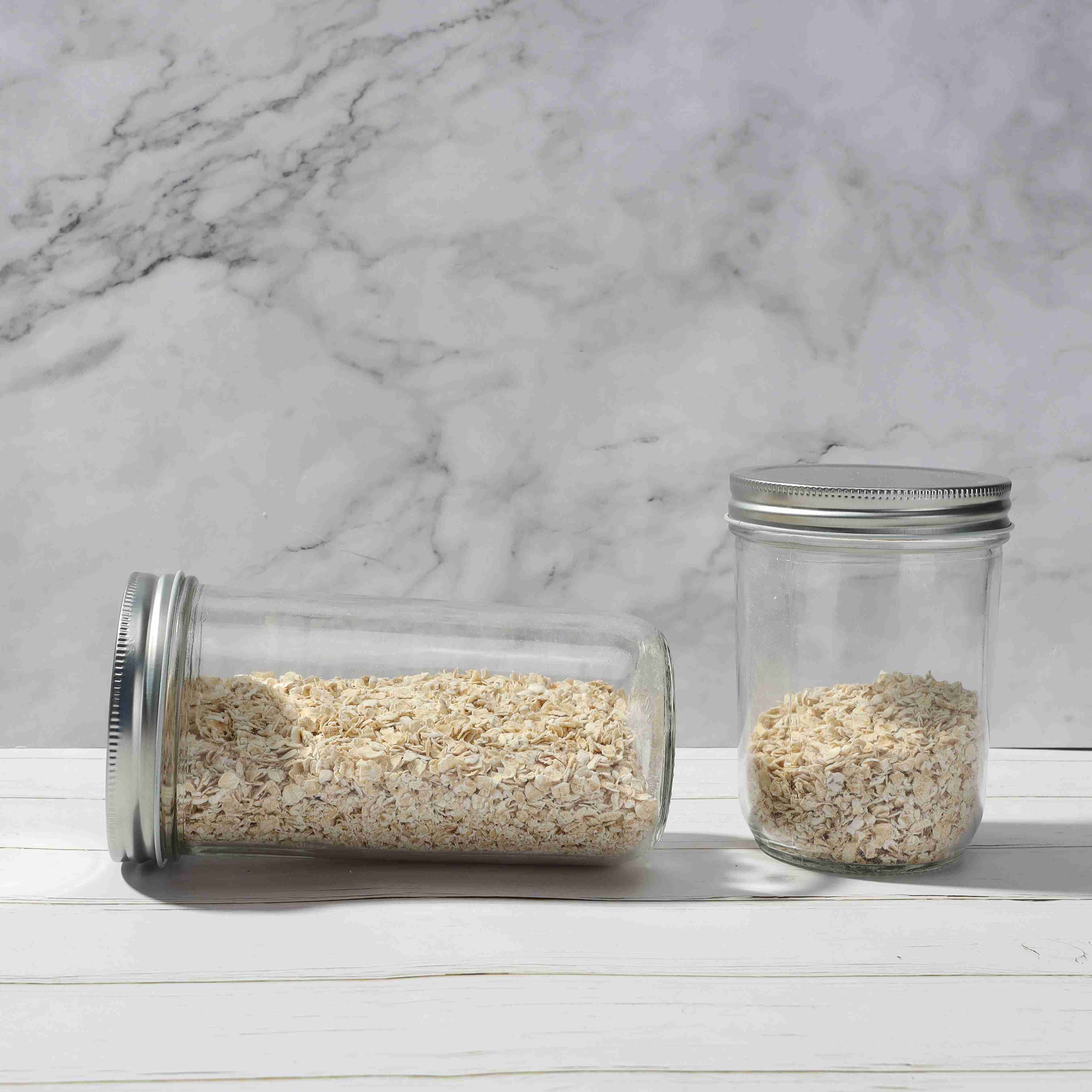 Wholease 350ml 500 ml Big mouth jar with label line Salad jar with safety button food canned jars with lids
