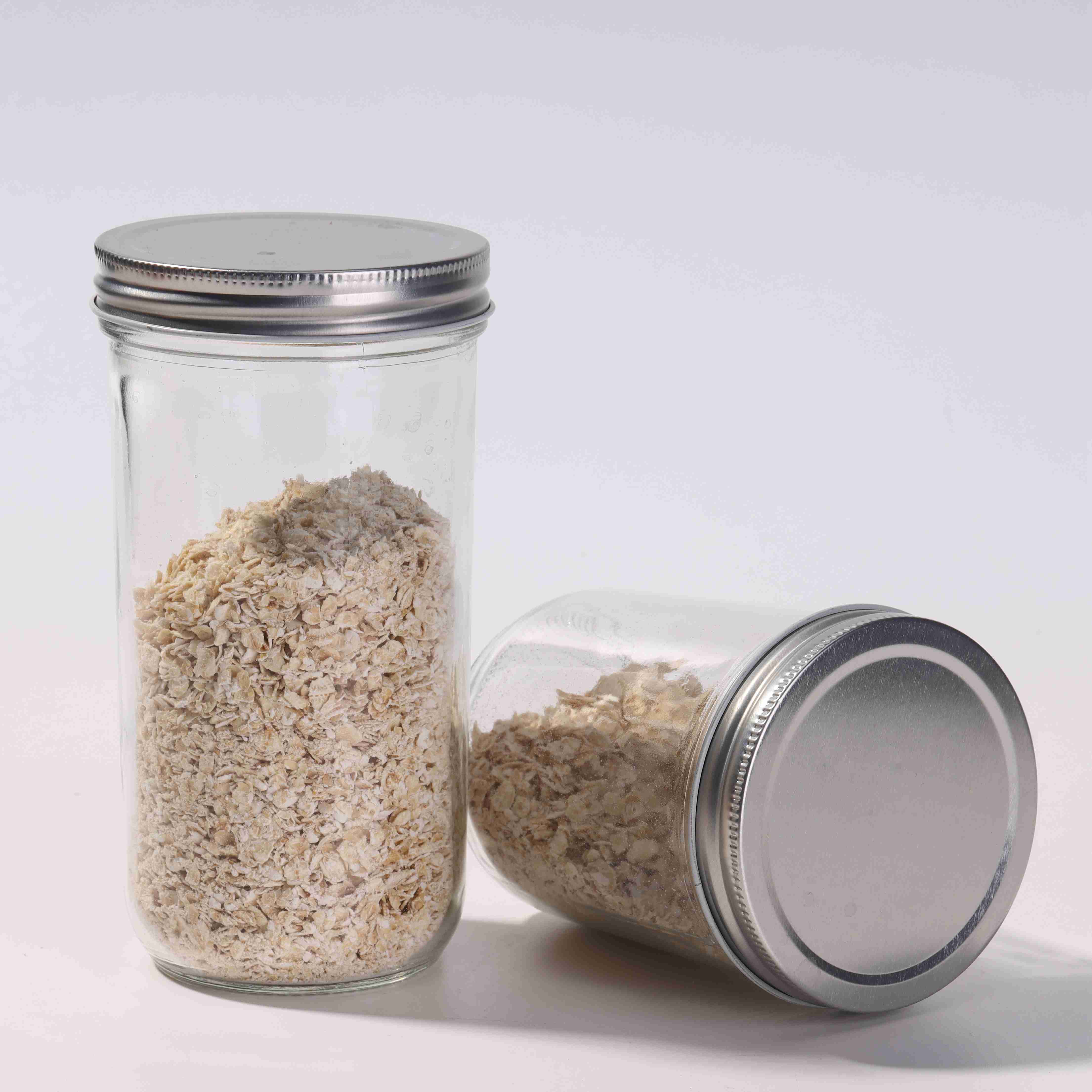 Wholease 350ml 500 ml Big mouth jar with label line Salad jar with safety button food canned jars with lids