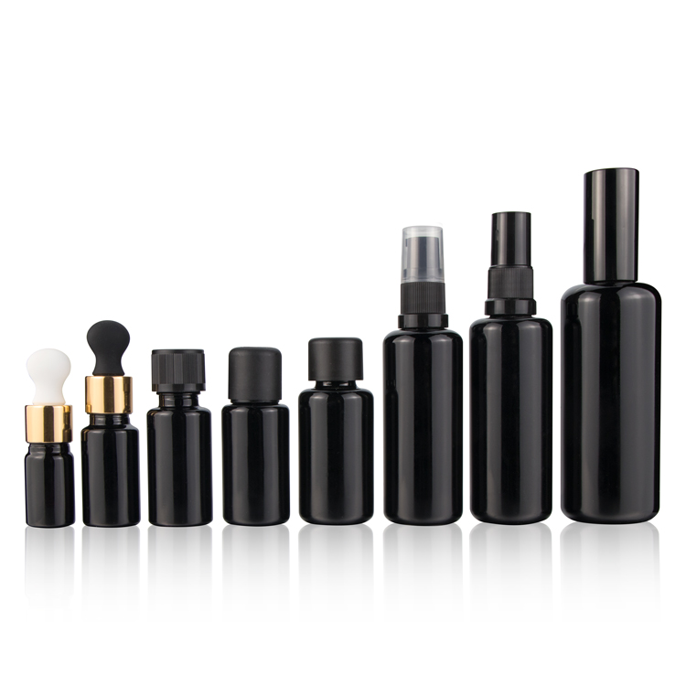 Wholesale 0.17 0.5 1 2 fl oz Ultra Violet Glass Dropper Bottle Temper Evident Glass Eye Dropper/fine mist sprayer for cosmetic
