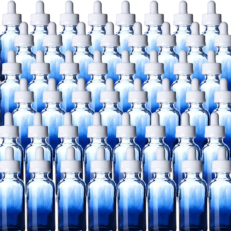 Wholesale 1/2 oz 1 oz 2 oz 4 oz Uv Matte Purple Colorful Cap Essential Oil Boston Round Glass Dropper Bottle
