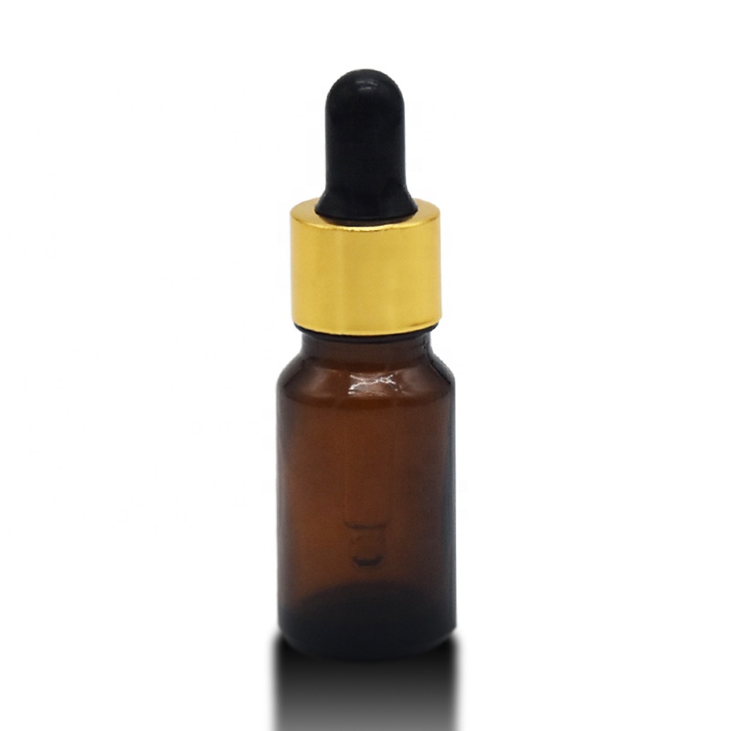 Wholesale 1/2oz 1oz 15ml 30ml shoulder silver push button pump cosmetic dropper glass bottle with push dropper