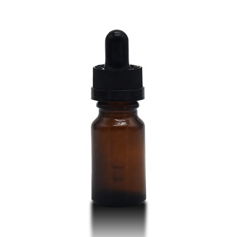 Wholesale 1/2oz 1oz 15ml 30ml shoulder silver push button pump cosmetic dropper glass bottle with push dropper