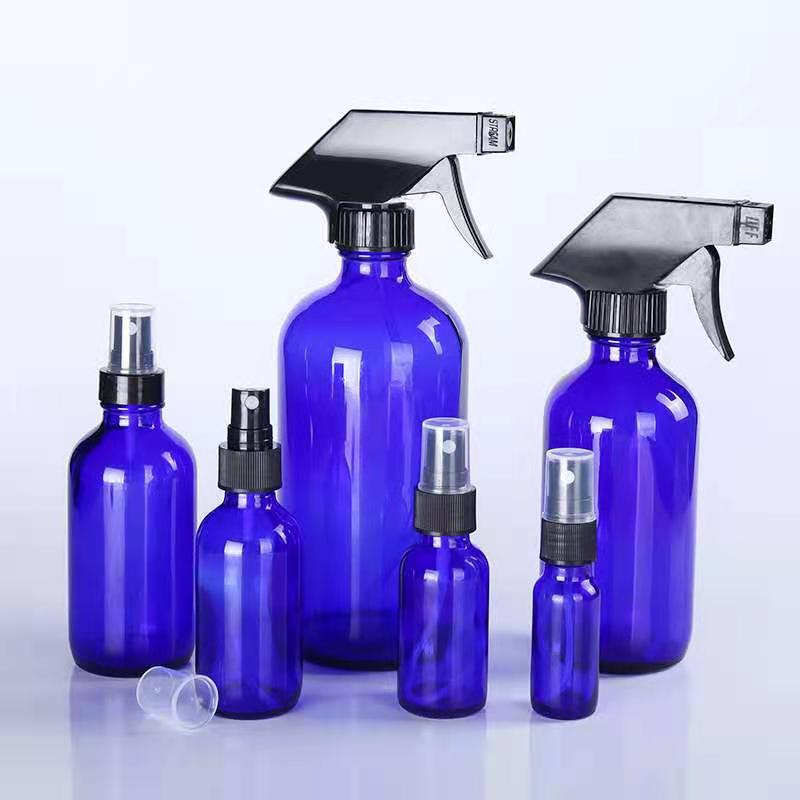 Wholesale 1/2oz 1oz 2oz 4oz 8oz 16oz 32oz Amber Boston Round Essential Oil Glass Bottle G.P.I Top Finish