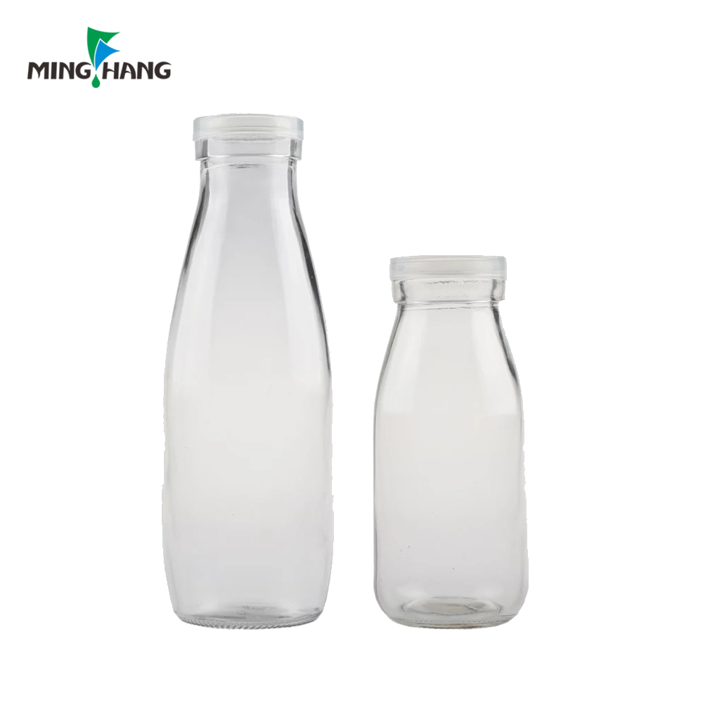 Wholesale 1 liter glass milk bottle 100ml 200ml 250ml 500ml glass bottle for milk