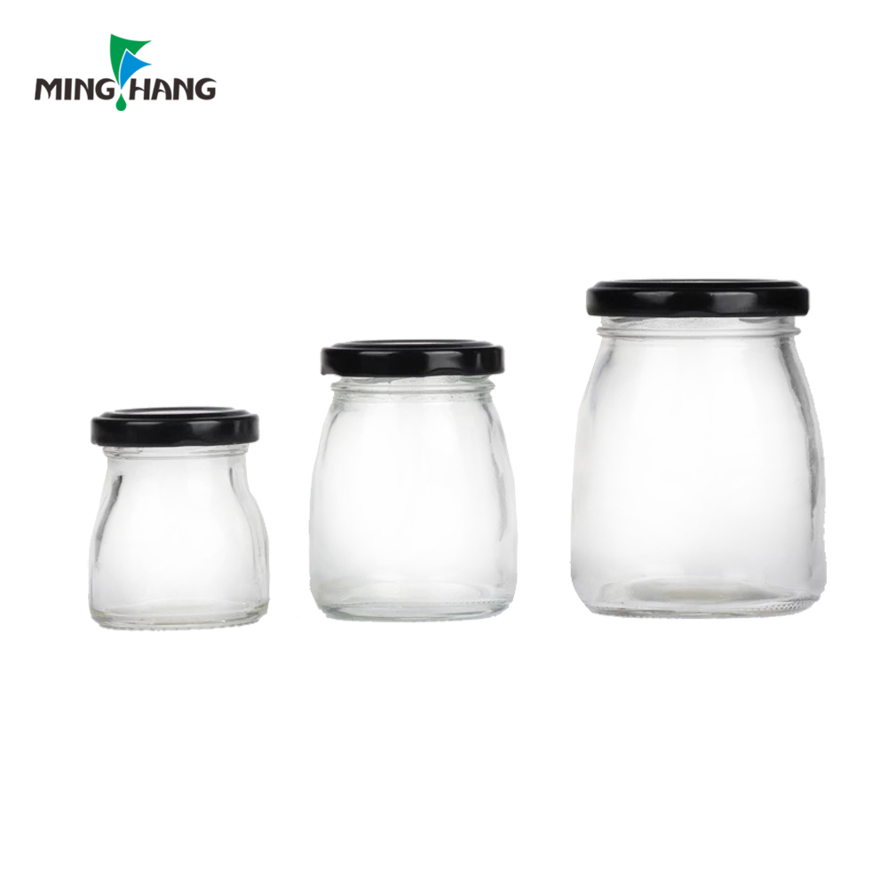 Wholesale 1 liter glass milk bottle 100ml 200ml 250ml 500ml glass bottle for milk