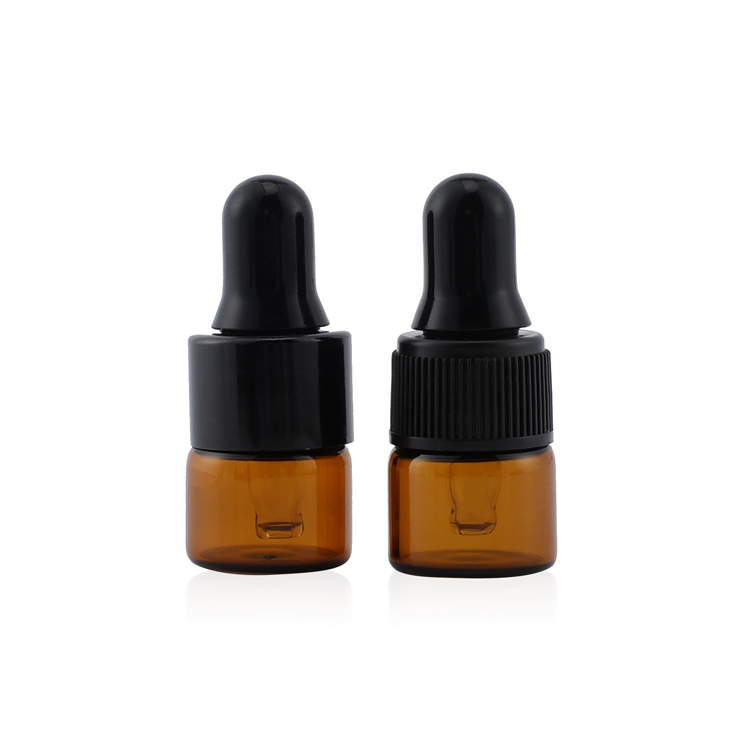 Wholesale 1 ml 2 ml 3 ml 5 ml 10 ml amber screw neck small glass essential oil sample dropper bottles with dropper