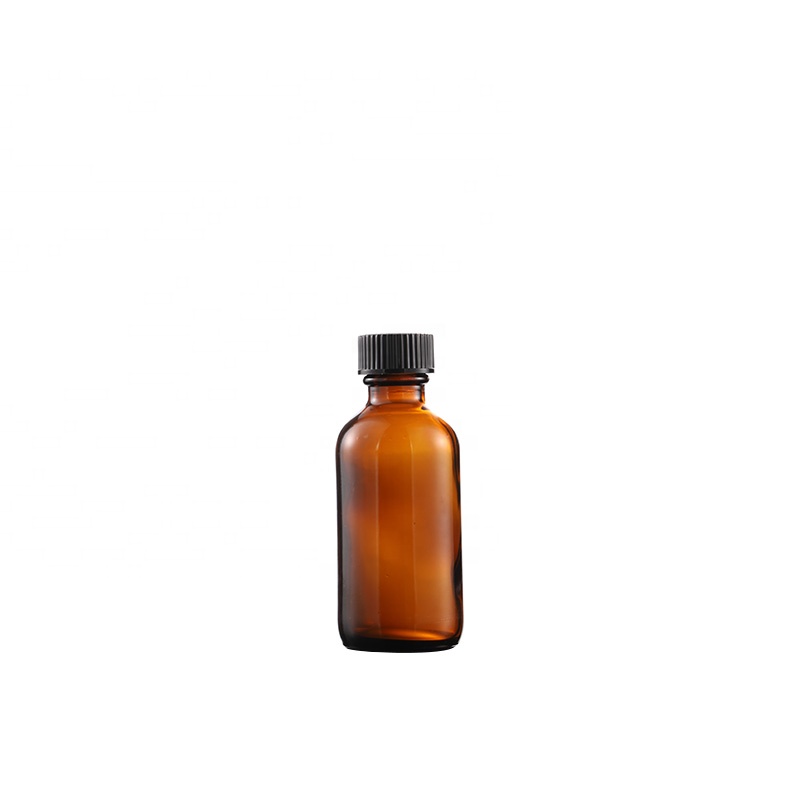 Wholesale 1 oz High Quality Amber Essential Oil Bottles Glass Packaging Cosmetic Bottles Boston Round Glass Bottles