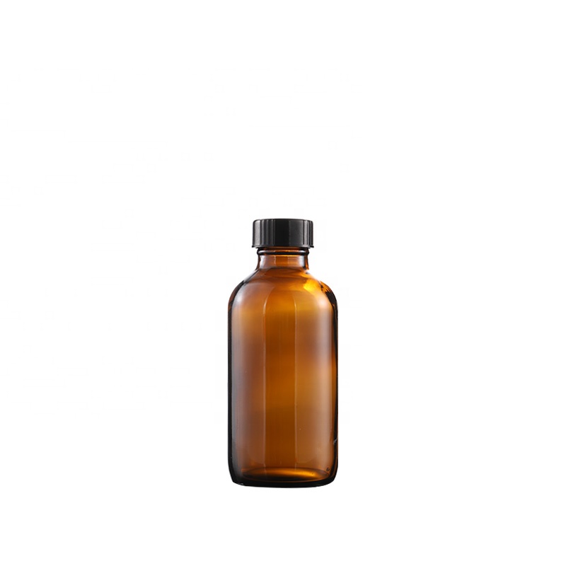 Wholesale 1 oz High Quality Amber Essential Oil Bottles Glass Packaging Cosmetic Bottles Boston Round Glass Bottles