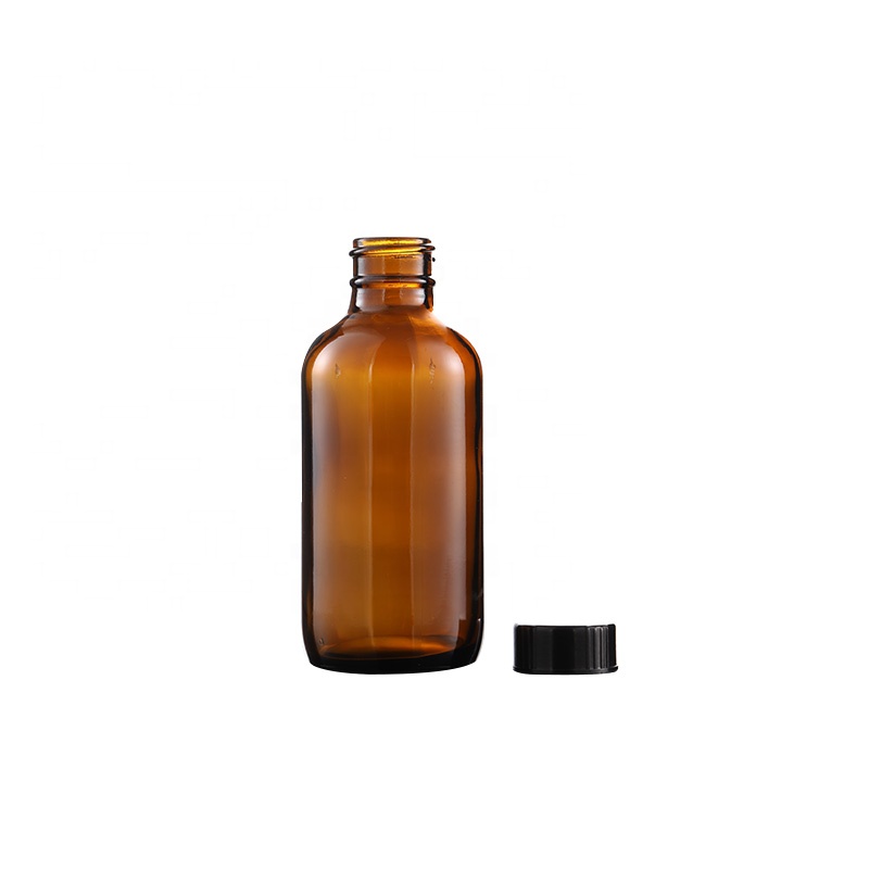 Wholesale 1 oz High Quality Amber Essential Oil Bottles Glass Packaging Cosmetic Bottles Boston Round Glass Bottles