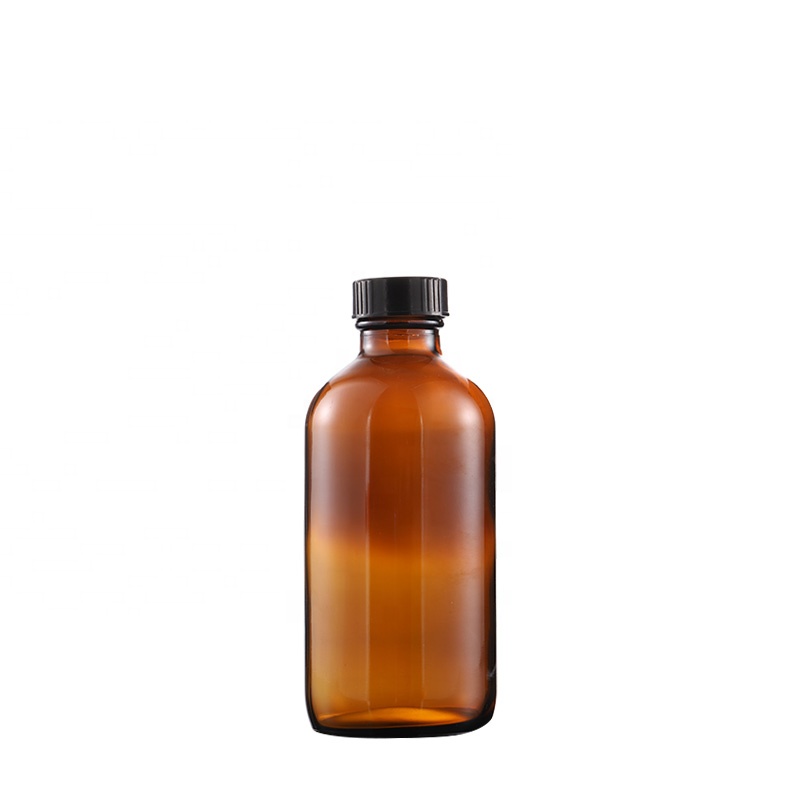Wholesale 1 oz High Quality Amber Essential Oil Bottles Glass Packaging Cosmetic Bottles Boston Round Glass Bottles