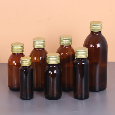 Wholesale 10-100 ml Custom Thc Syrup Bottle 30ml Ml Dark Glass Maple Syrup Glass Bottle