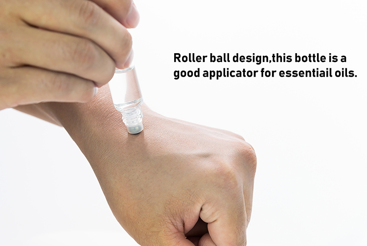Wholesale 10 ml clear heavy wall thick bottom perfume 10ml roller glass bottle for essential oil