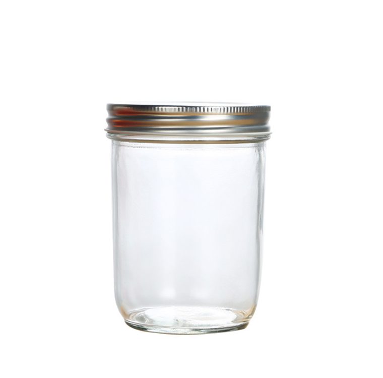 Wholesale 100-650ml High Quality Cheap Price Caviar jar wide mouth glass food/ Sealed Jam Jar with lid/food glass storage jar