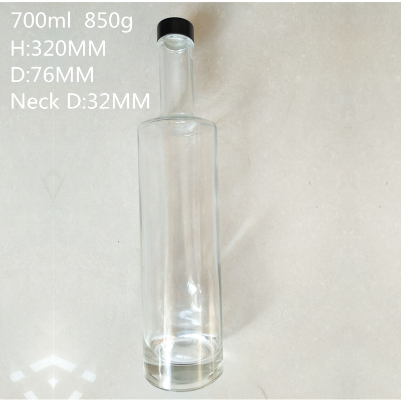 Wholesale 1000ml 750ml 500ml 375ml 200ml 100ml Bottle Glass Gin Whisky Wine Vodka Spirit Glass Bottle for Liquor with Cork
