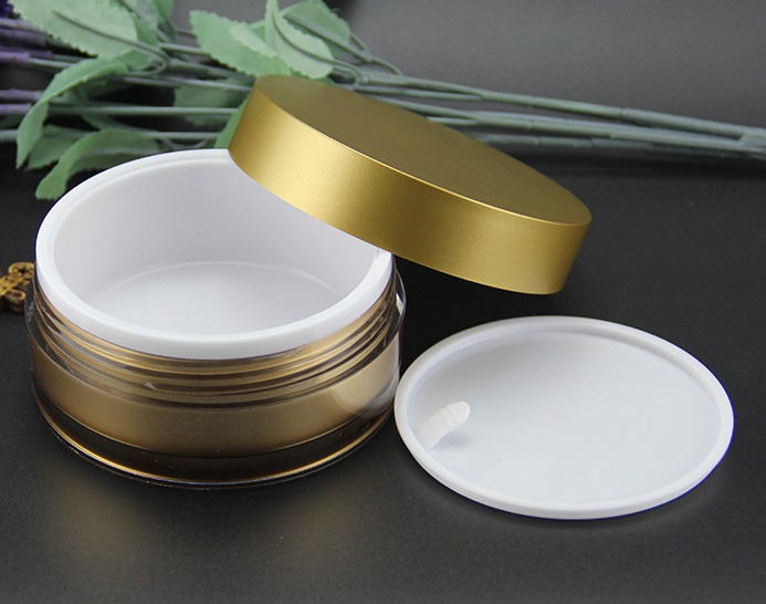 Wholesale 100g custom makeup empty plastic mask jar eye cream jar double-layer cosmetic jar