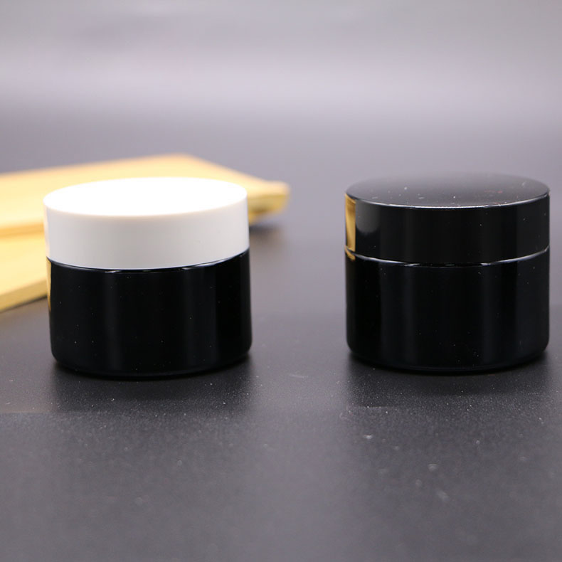 Wholesale 100ml 100g empty color coat blue red yellow glass cream container frosted cosmetic glass jar