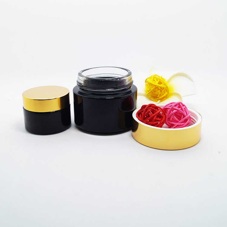 Wholesale 100ml 100g empty color coat blue red yellow glass cream container frosted cosmetic glass jar