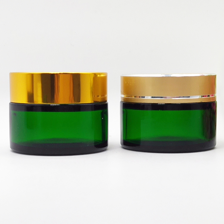 Wholesale 100ml 100g empty color coat blue red yellow glass cream container frosted cosmetic glass jar