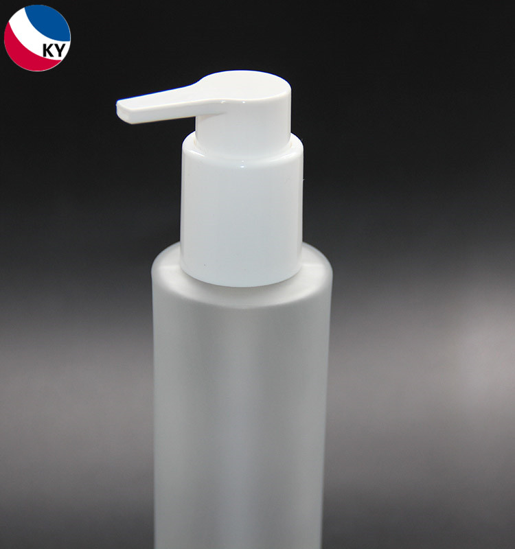 Wholesale 100ml 120ml sanitizer cleanser white frosted round empty glass pump bottle