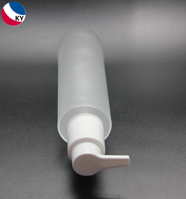 Wholesale 100ml 120ml sanitizer cleanser white frosted round empty glass pump bottle