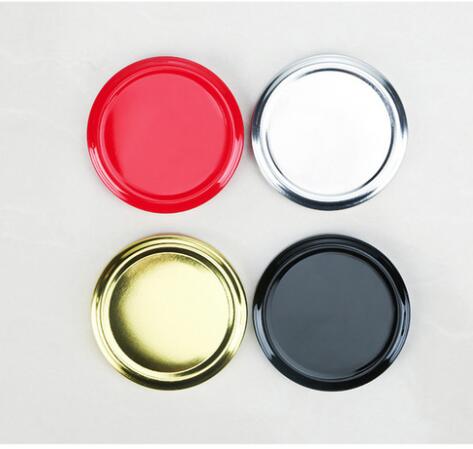 Wholesale 100ml 150ml 190ml 240ml empty round glass honey jam jars with black tinplate lids