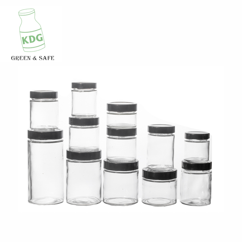 Wholesale 100ml 150ml 200ml 300ml Round Customize Flint Food Glass Jar for Sale