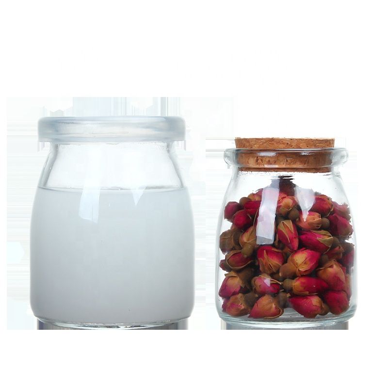 Wholesale 100ml 150ml 200ml Mini Round Clear Storage Glass Jars with Cork Lids for Wedding Gifts