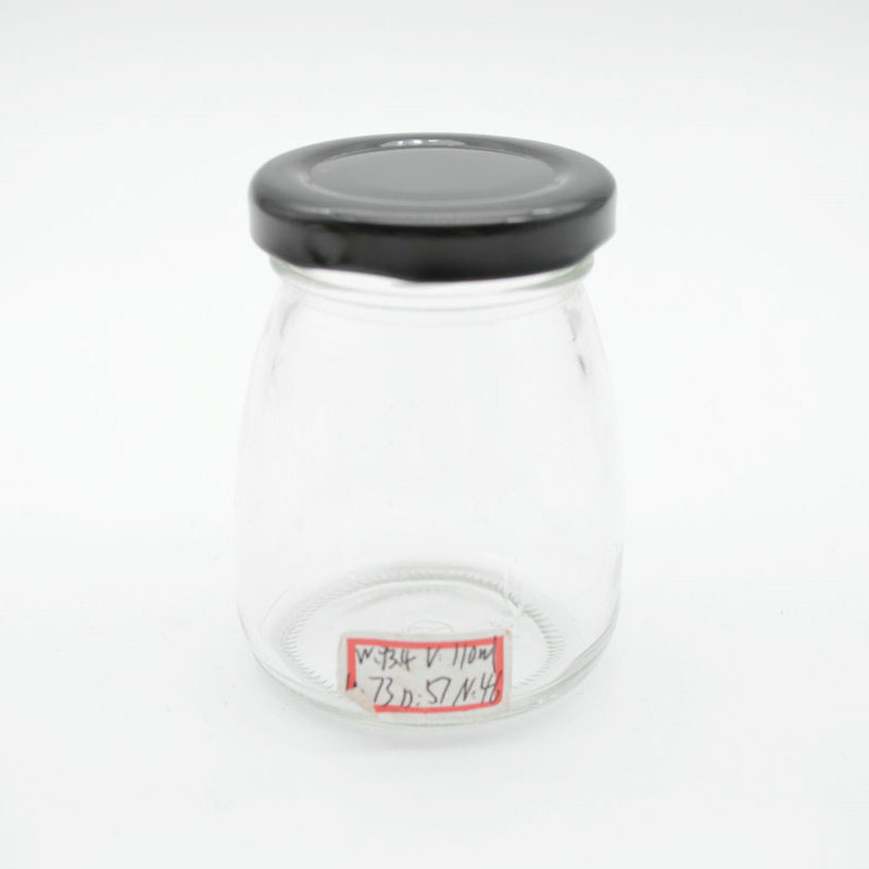 Wholesale 100ml 150ml Round Empty Storage Container Milk Pudding Bottle Glass Yogurt Jars with TIn Lid