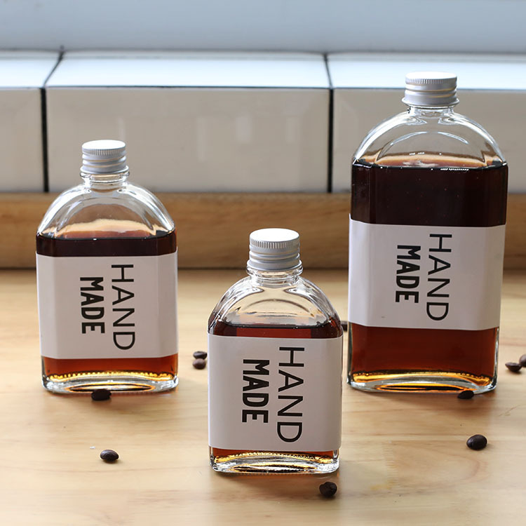 Wholesale 100ml 200ml 250ml 350ml drink bottle glass juice bottle