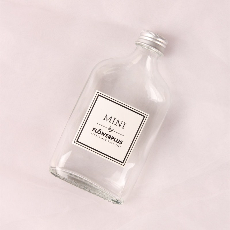 Wholesale 100ml 200ml 250ml 350ml flat juice glass bottle coffee bottle