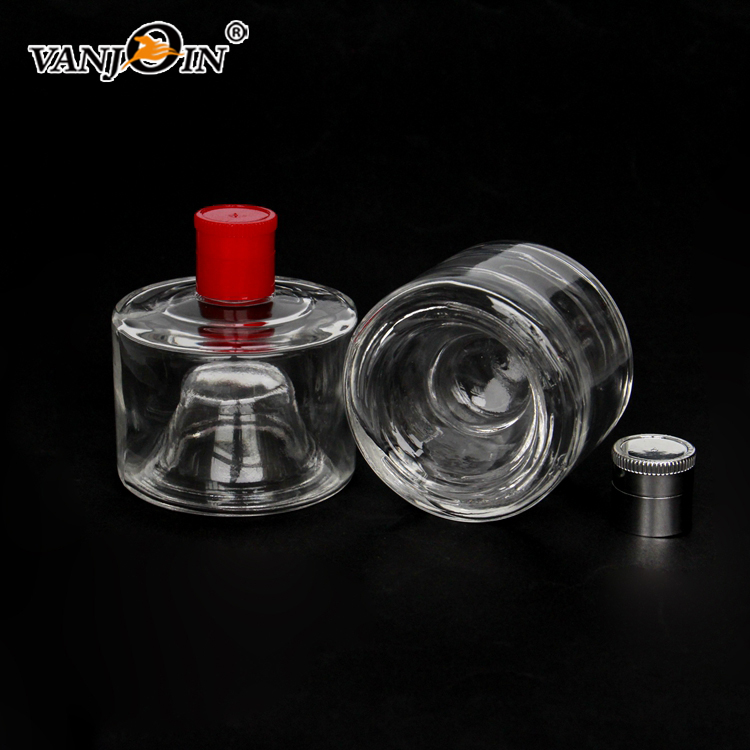 Wholesale 100ml 200ml 350ml Custom Unique Odd-Shaped Stackable New Collapsible Beverage Mini Wine Whisky and Juice Glass Bottle