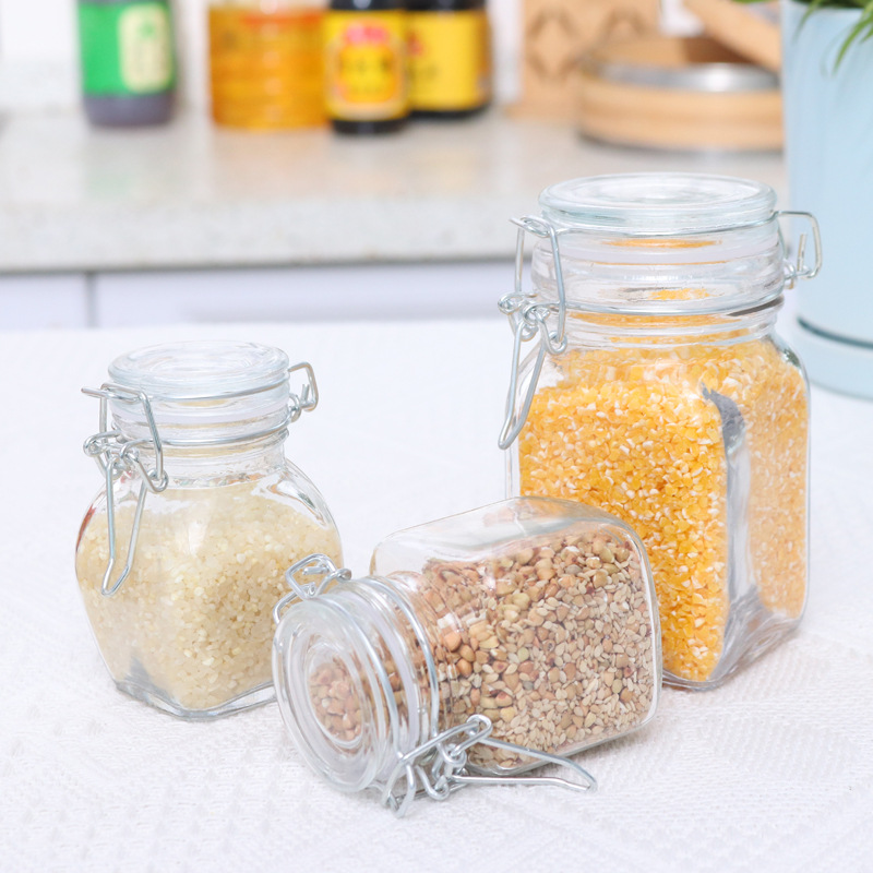 Wholesale 100ml 220ml Screen Printing Beverage Cork Kitchen Clear Glass Spice Jar