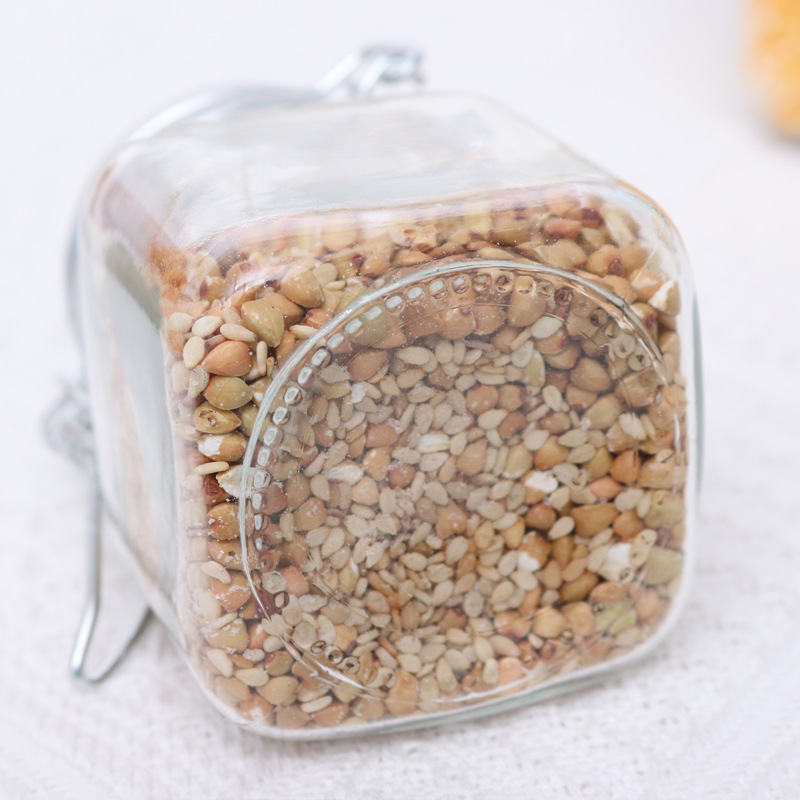 Wholesale 100ml 220ml Screen Printing Beverage Cork Kitchen Clear Glass Spice Jar