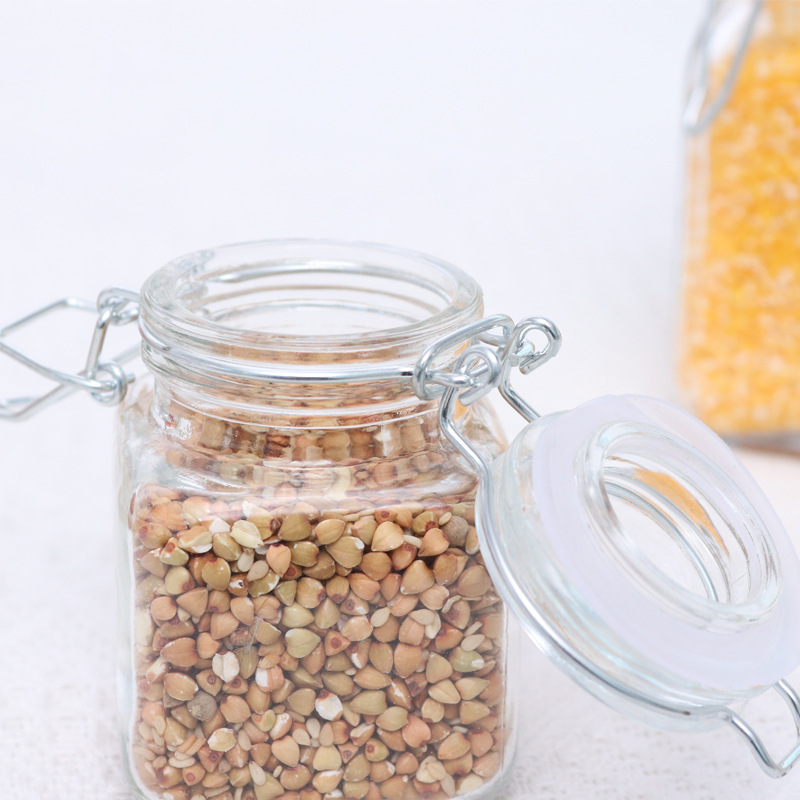 Wholesale 100ml 220ml Screen Printing Beverage Cork Kitchen Clear Glass Spice Jar