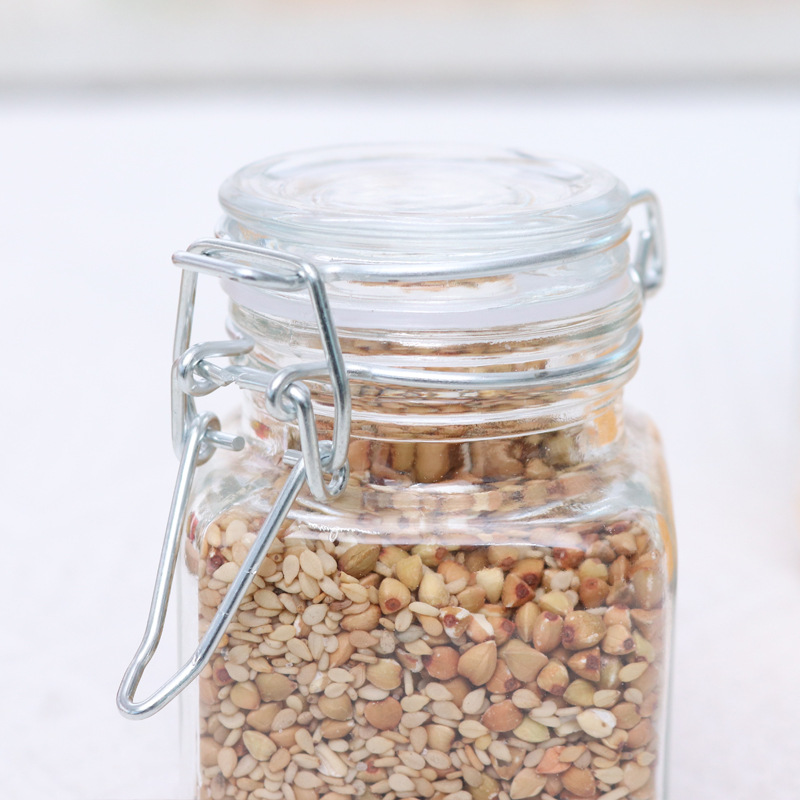 Wholesale 100ml 220ml Screen Printing Beverage Cork Kitchen Clear Glass Spice Jar