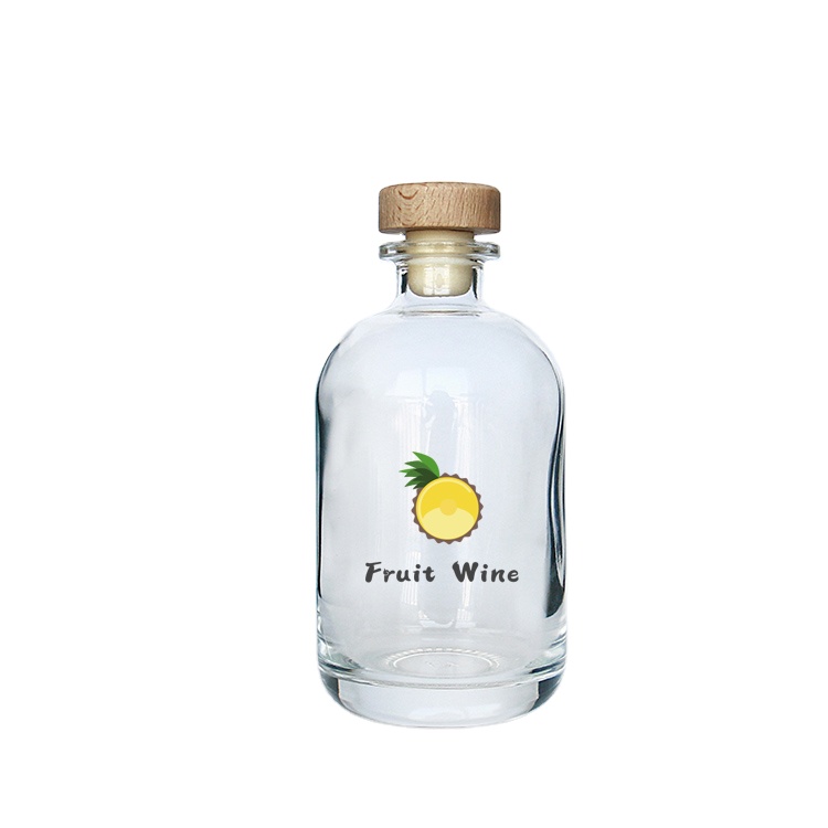 Wholesale 100ml 250ml 375ml 500ml Stock Glass Bottle With Cork Stopper For Cider Sparkling Fruit Wine
