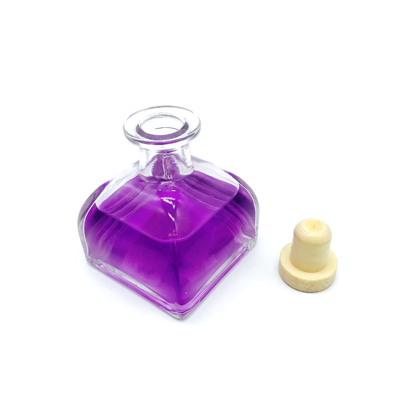 Wholesale 100ml 250ml high quality empty aroma reed diffuser glass bottle with glass top