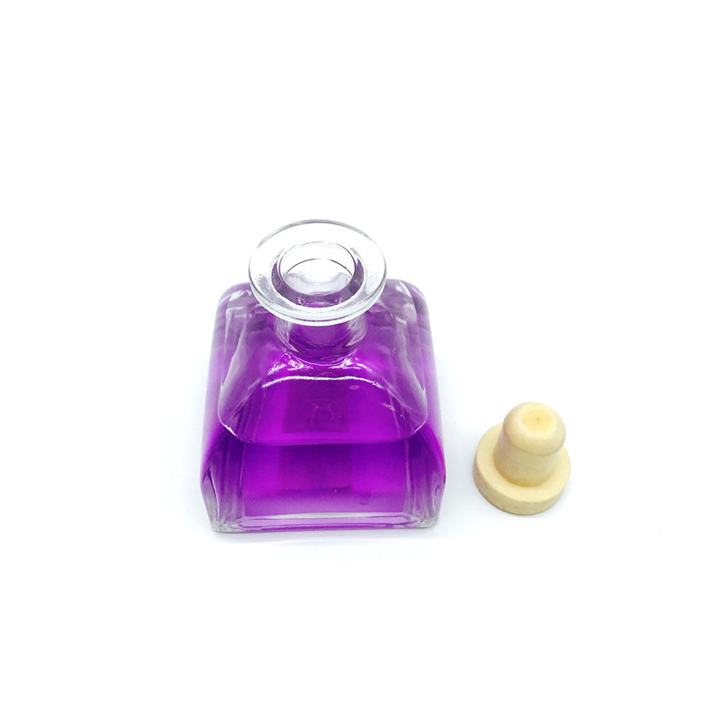 Wholesale 100ml 250ml high quality empty aroma reed diffuser glass bottle with glass top