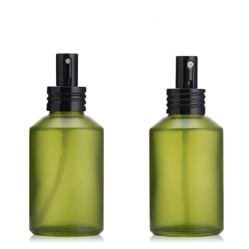 Wholesale 100ml 50ml 25 ml jra clear blue green empty frosted cosmetic glass jar for skin cream