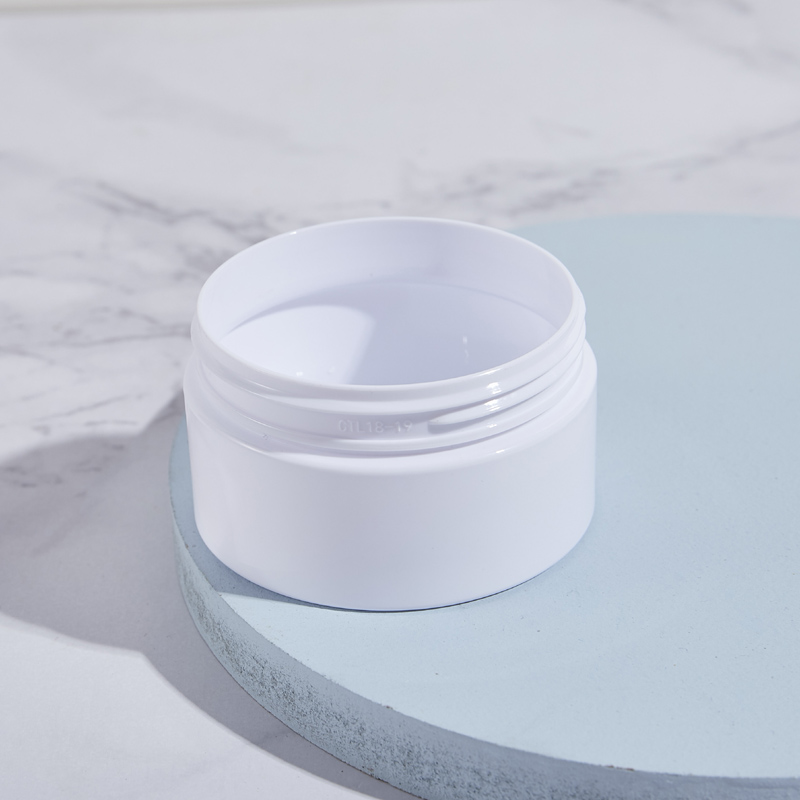 Wholesale 100ml Bath Salt Cream PET Cosmetic Jar White Clear Golden Lid Cylinder Plastic Jar