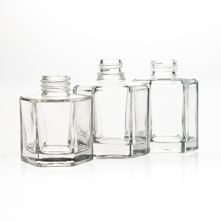 Wholesale 100ml Clear Empty Hexagonal Perfume Reed Diffuser Glass Bottle