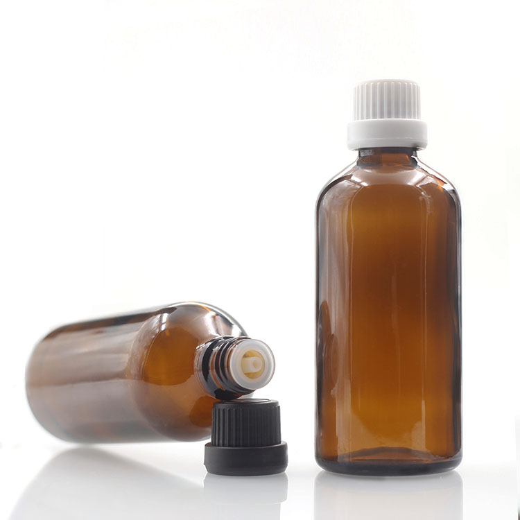 Wholesale 100ml Empty Amber Glass Dropper Bottle For Essential Oil Packaging