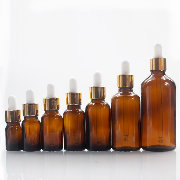 Wholesale 100ml Empty Amber Glass Dropper Bottle For Essential Oil Packaging