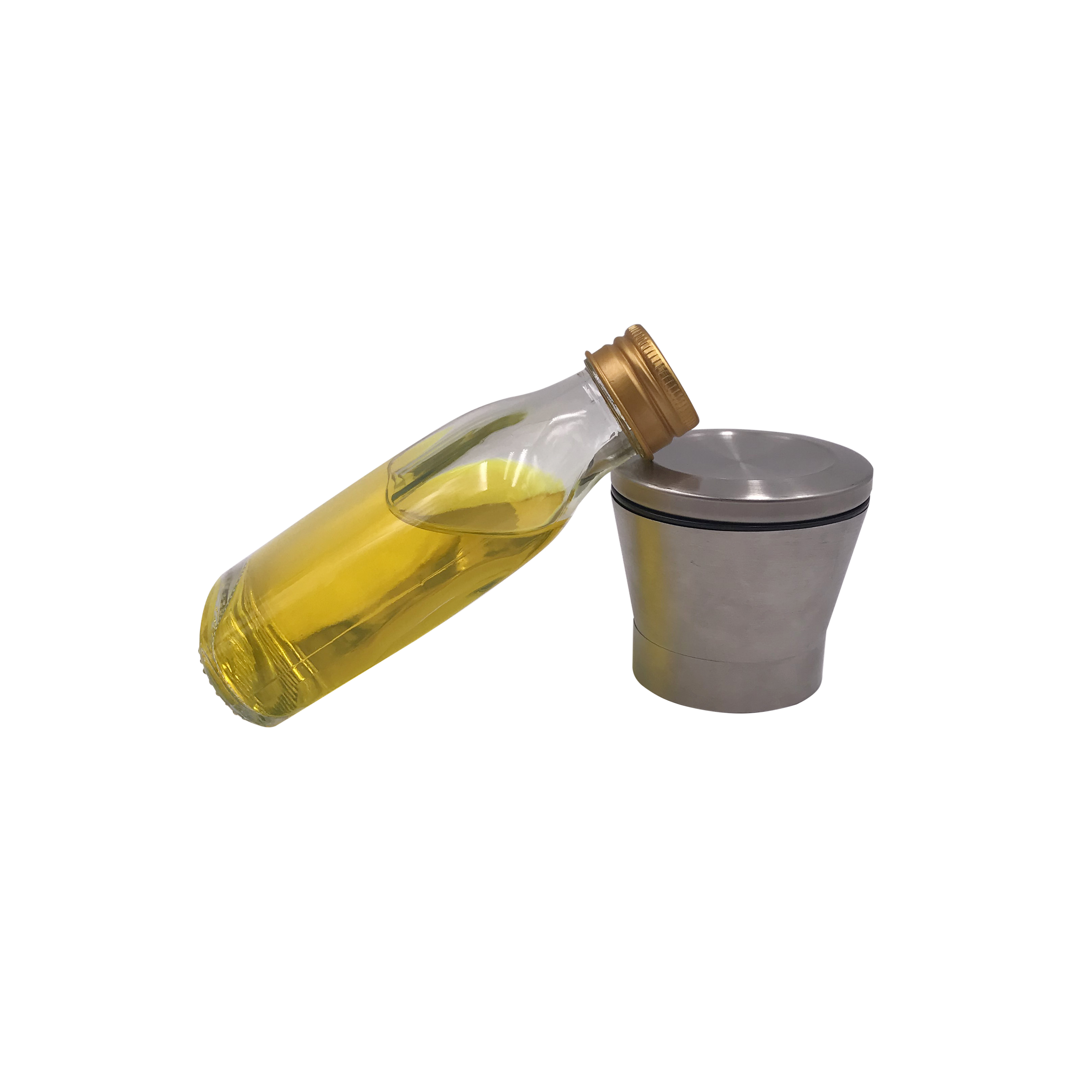 Wholesale 100ml Flat Flask Glass Liqueur Wine Glass Bottle For Whisky Rum Gin