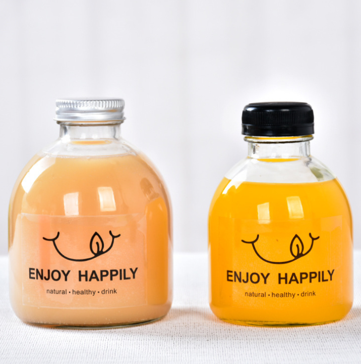 Wholesale 100ml Juice Jar Cold Brew Coffee Beverage Drinking Glass Milk Bottle Plastic Bottle